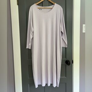 Lands End Plus Size Cotton Short Sleeve Midcalf Nightgown